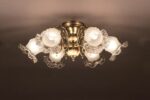AKL202-H6-211-LED 輸入照明 スペイン製 天然グリーンオニクス飾り6灯
