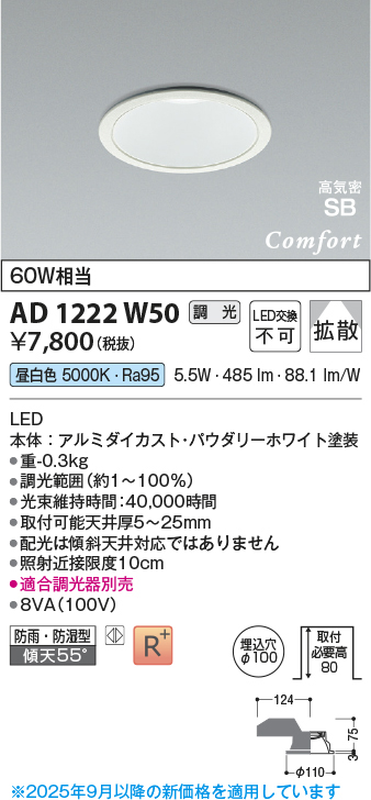 ad1222w50